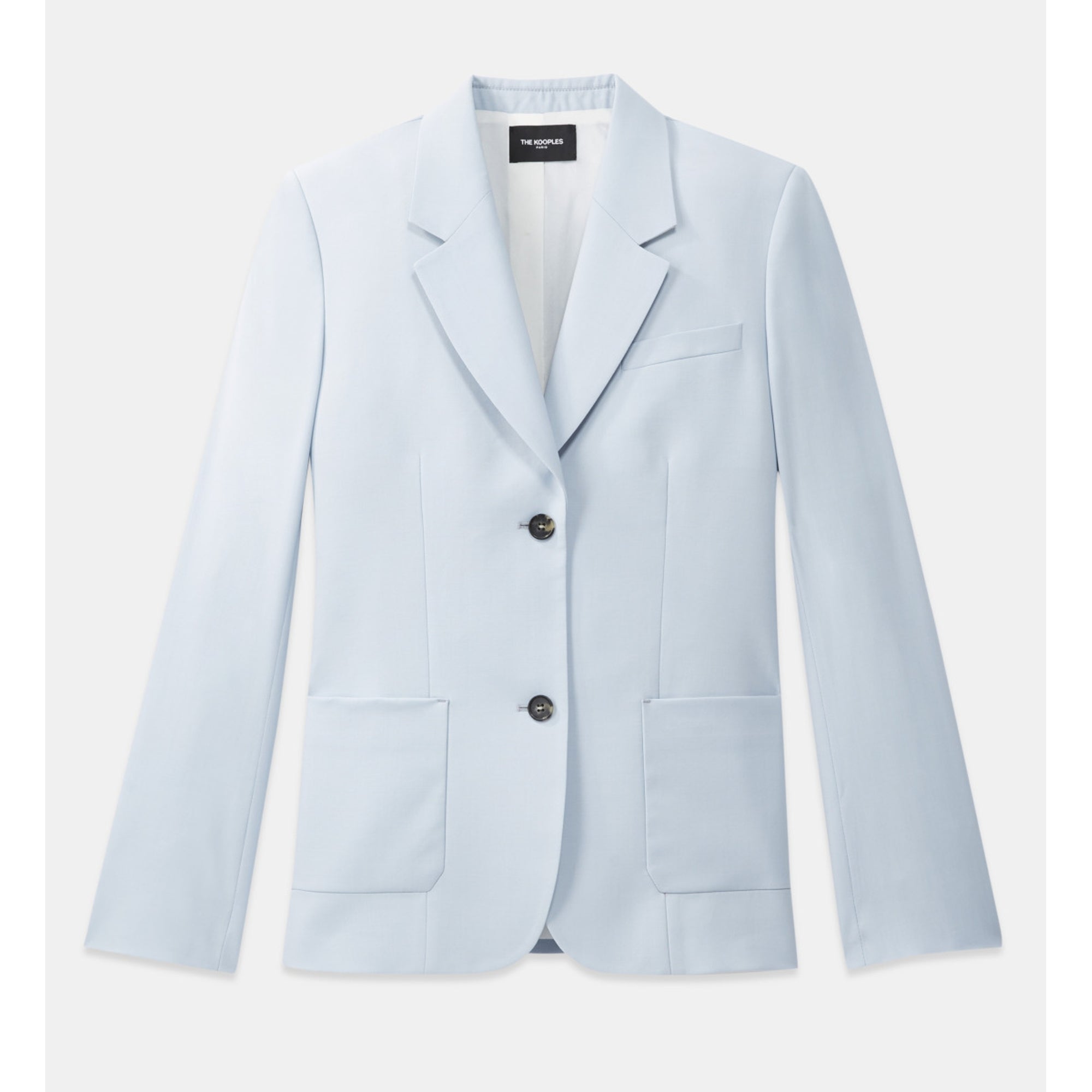 Sky Wool Straight Formal Jacket | Women | Light Blue