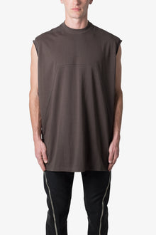 Sleeveless Elongated Tee | Vintage Black