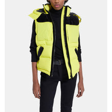 Sleeveless Down Jacket | Women | Yellow Fluo