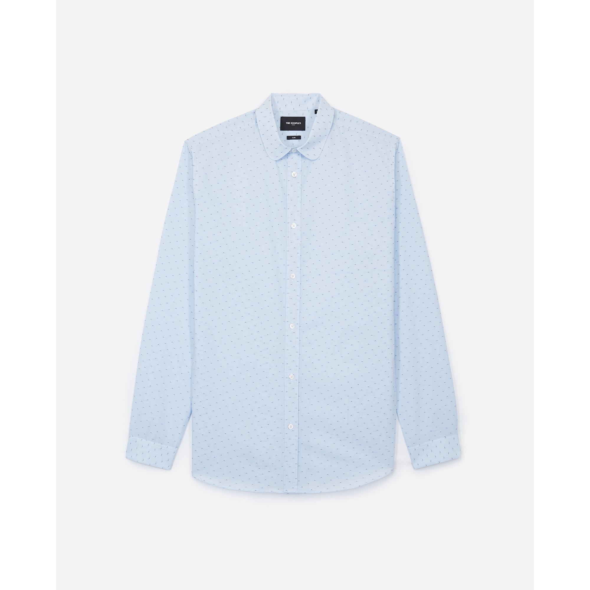 Slim-Fit Cotton Shirt | Men | Sky