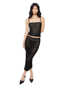 Womens | Slinky Rib Knit Tank | Black