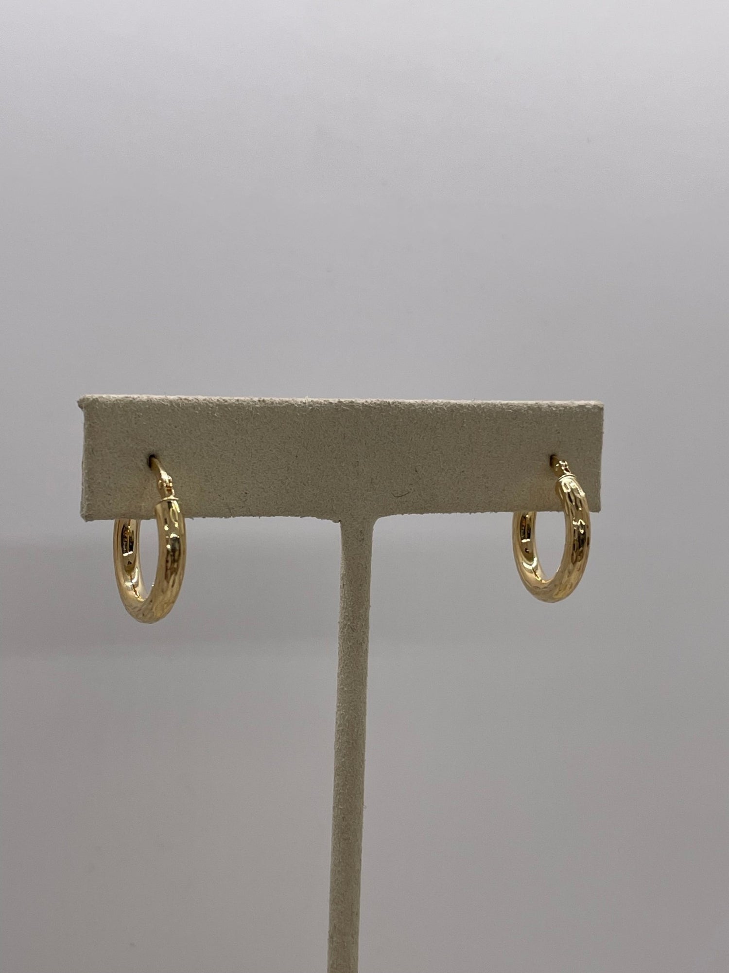 Small Diamond Cut Tube Earring