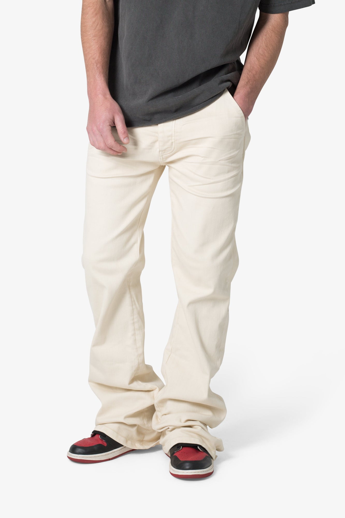Snap Baggy Flare Denim | Off White