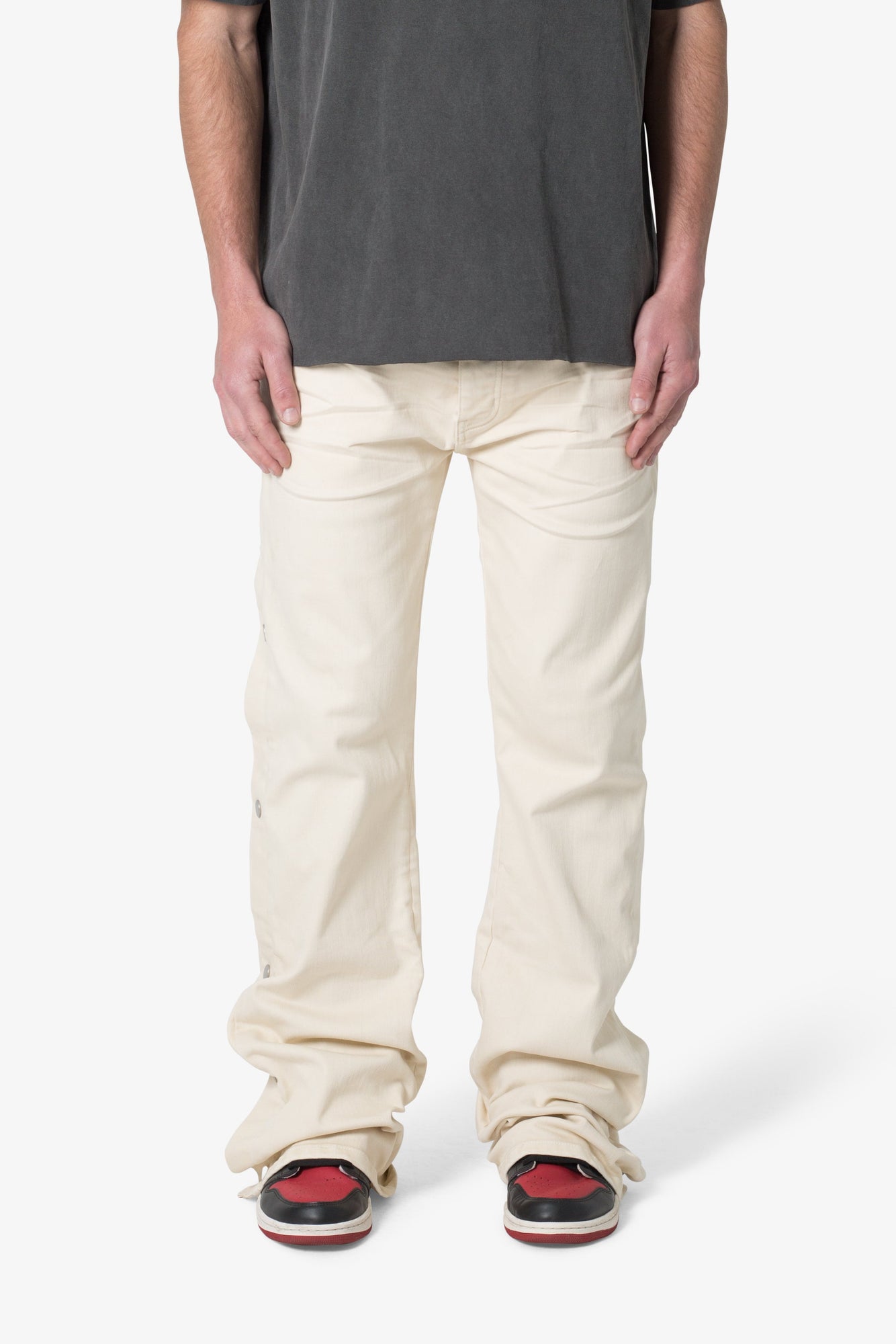 Snap Baggy Flare Denim | Off White