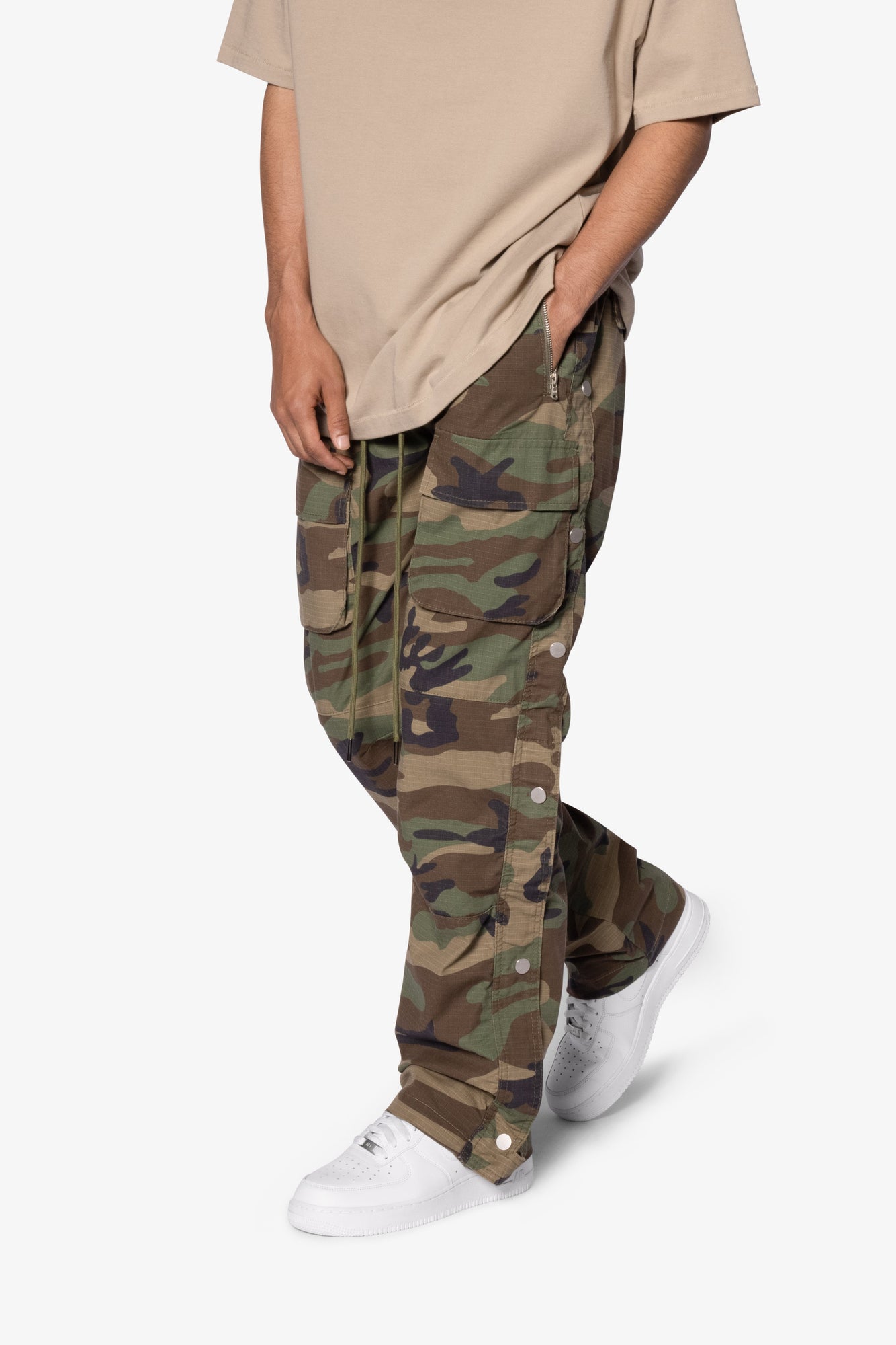 Snap Front Cargo Pants | Camo