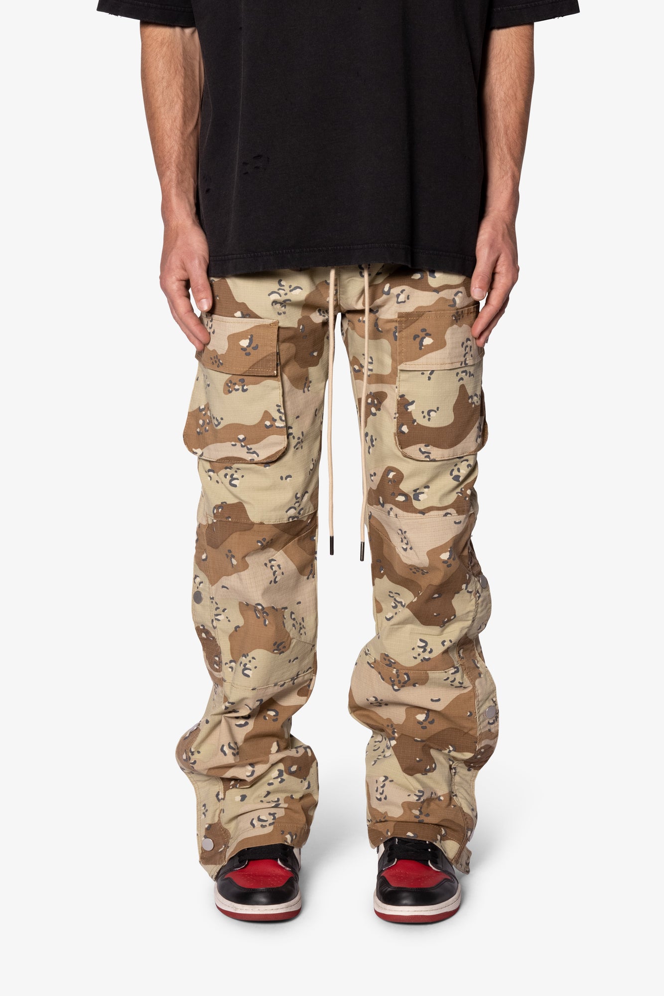 Snap Front Cargo Pants | Desert Camo