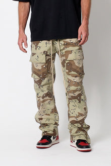 Snap Front Cargo Pants | Desert Camo