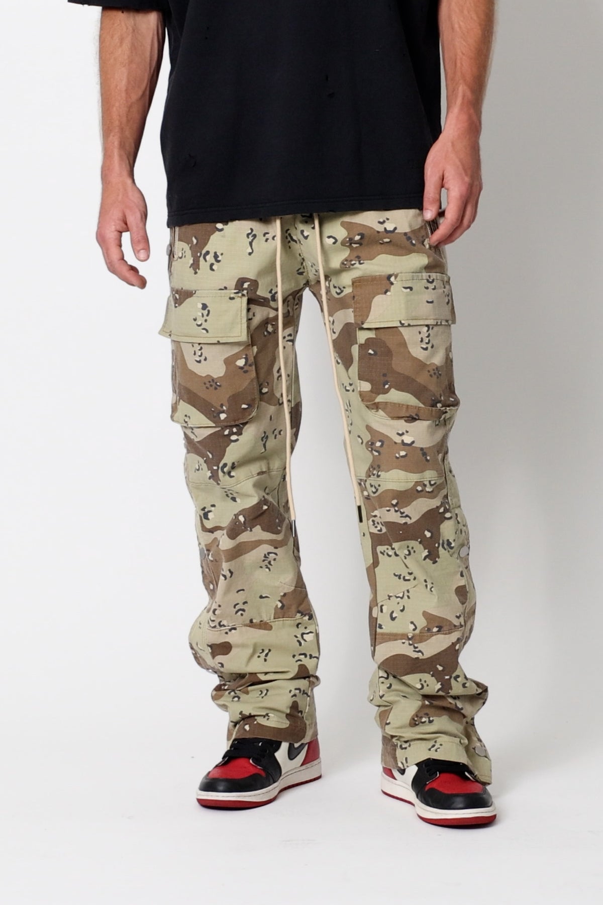 Snap Front Cargo Pants | Desert Camo