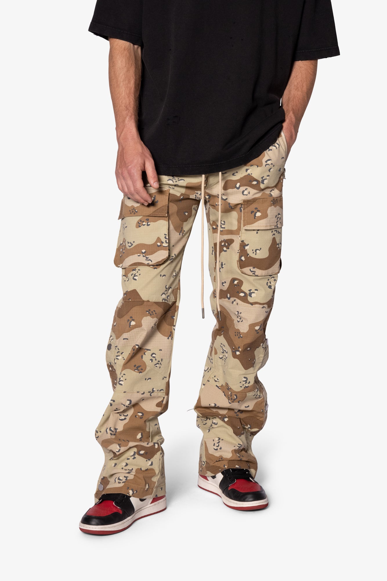 Snap Front Cargo Pants | Desert Camo
