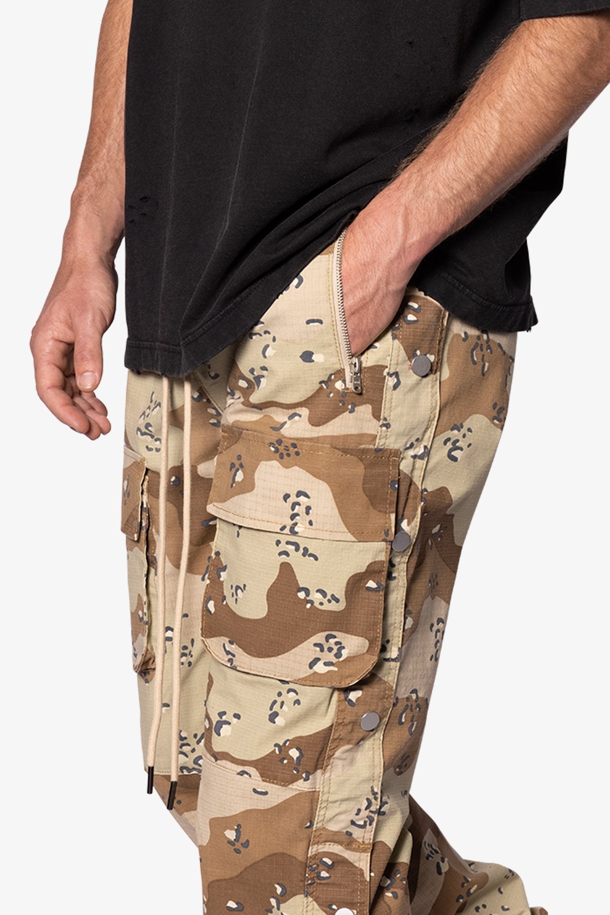 Snap Front Cargo Pants | Desert Camo