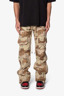 Snap Front Cargo Pants | Desert Camo