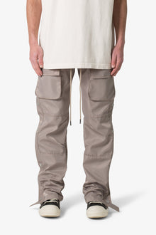 Snap Front Cargo Pants | Grey