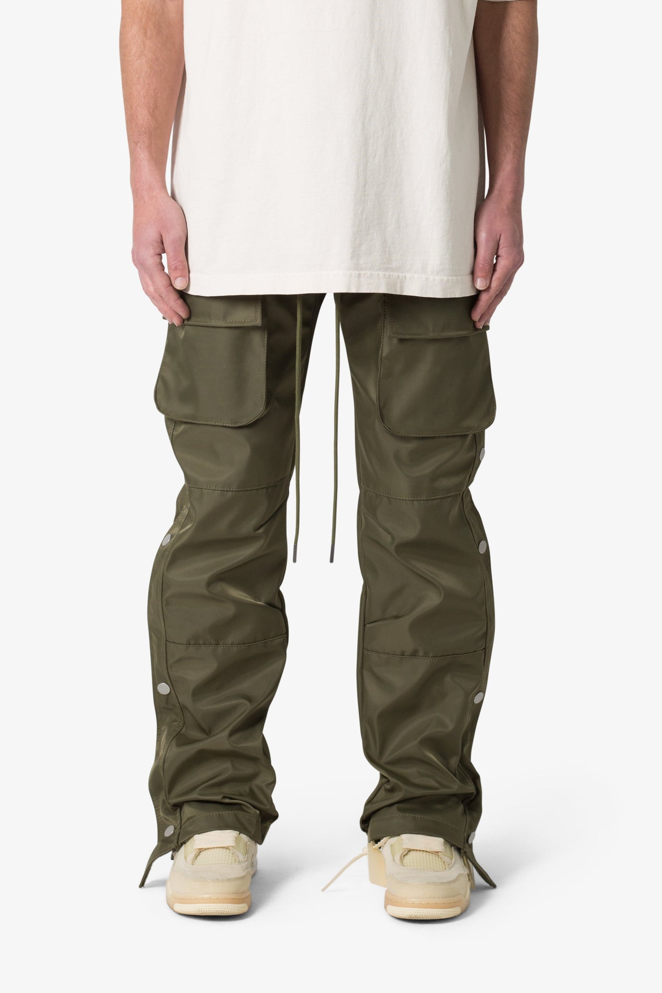 Snap Front Cargo Pants | Olive