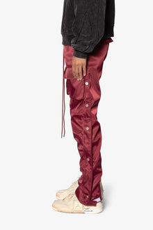 Snap Front Cargo Pants | Red
