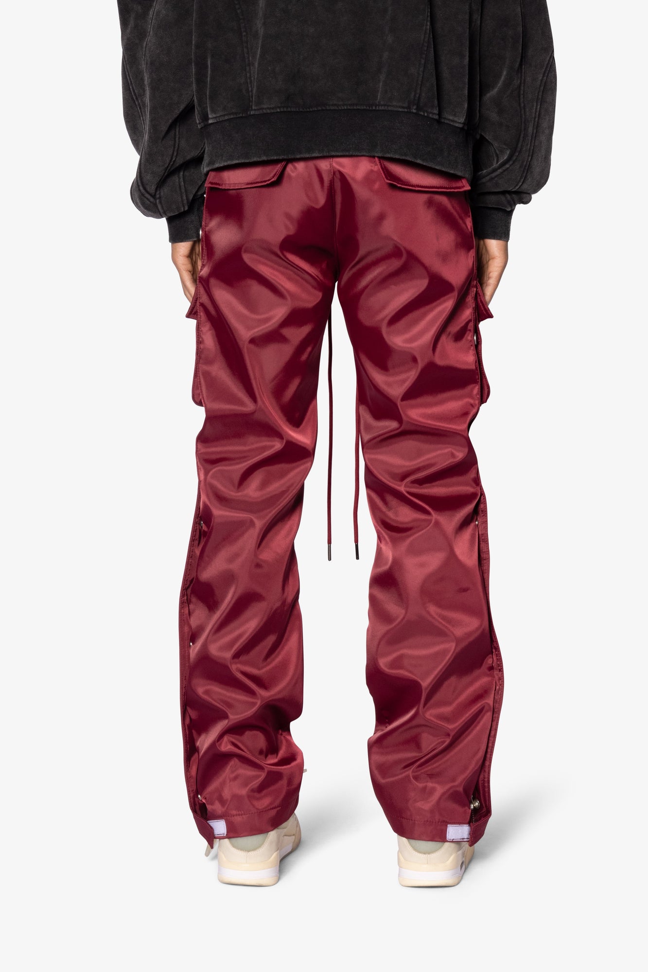 Snap Front Cargo Pants | Red