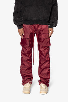 Snap Front Cargo Pants | Red
