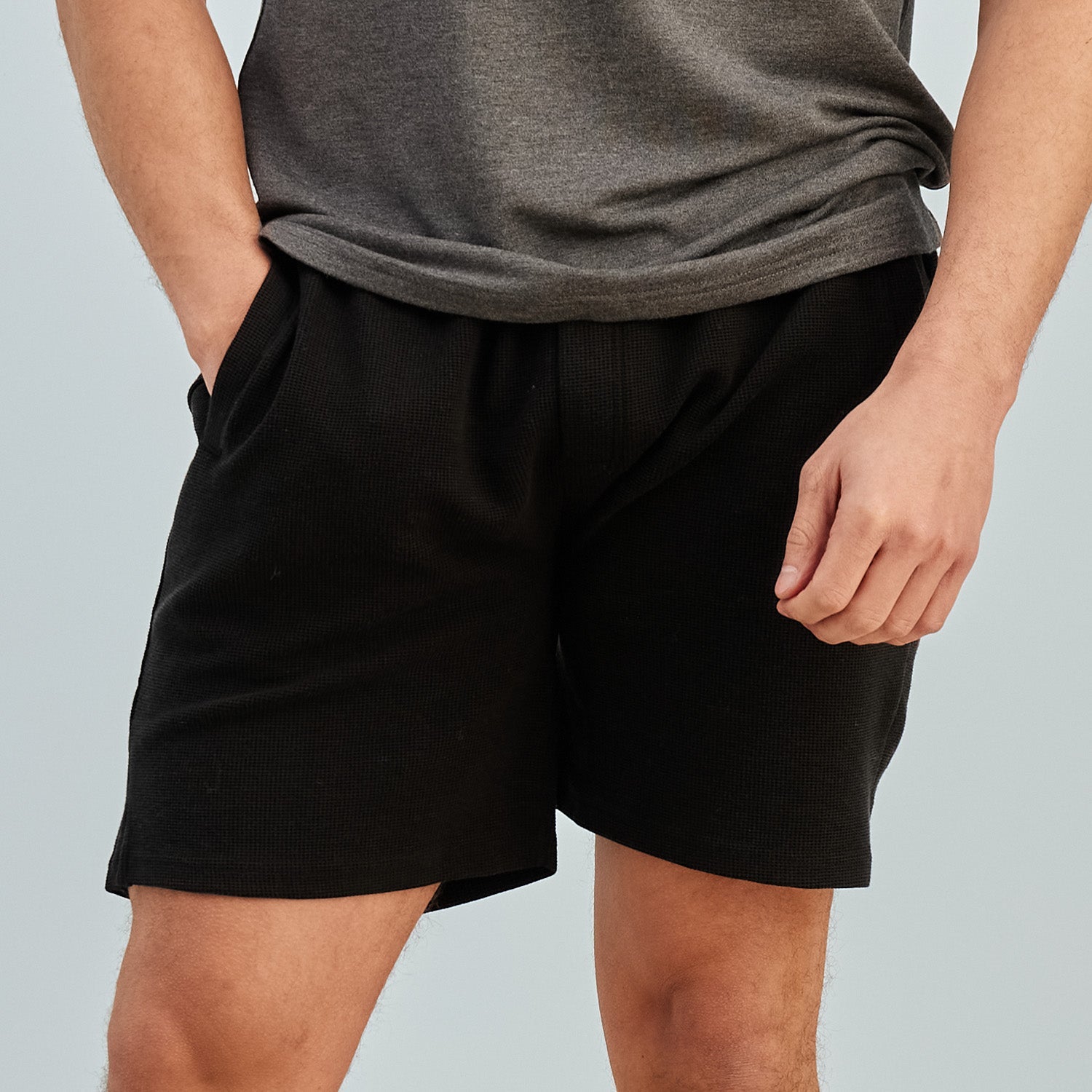 Modal Waffle Spa Short | Black