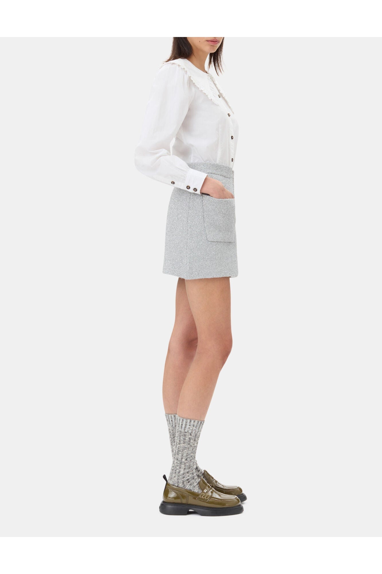 Sparkle Mini Skirt | Silver