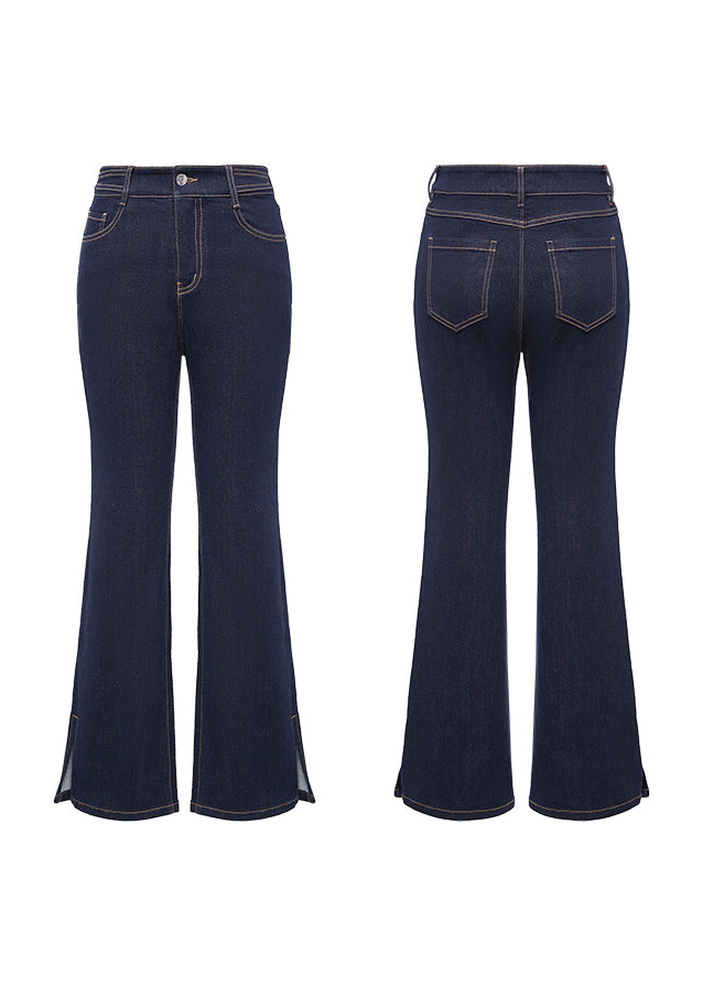 Split-Bootcut Denim Jeans | Navy