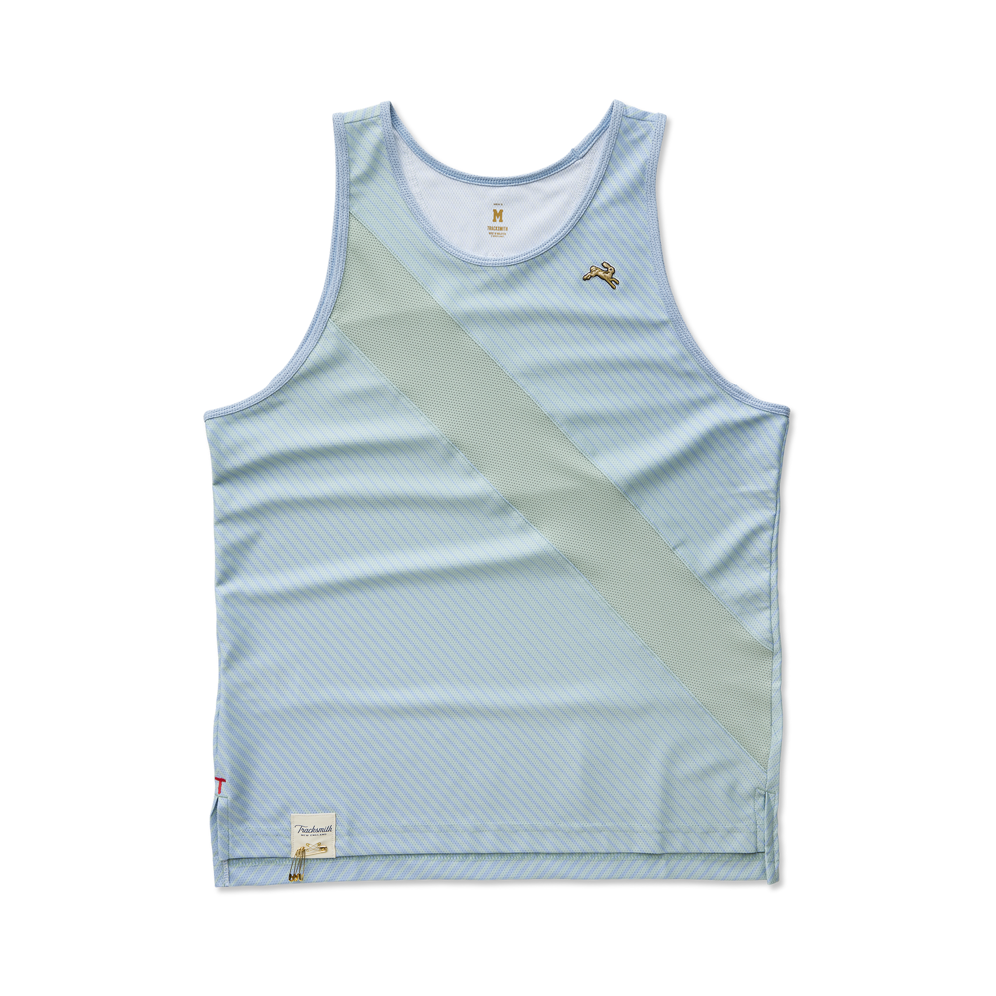 Mens | Van Cortlandt Singlet | Dusty blue Print/Jadeite