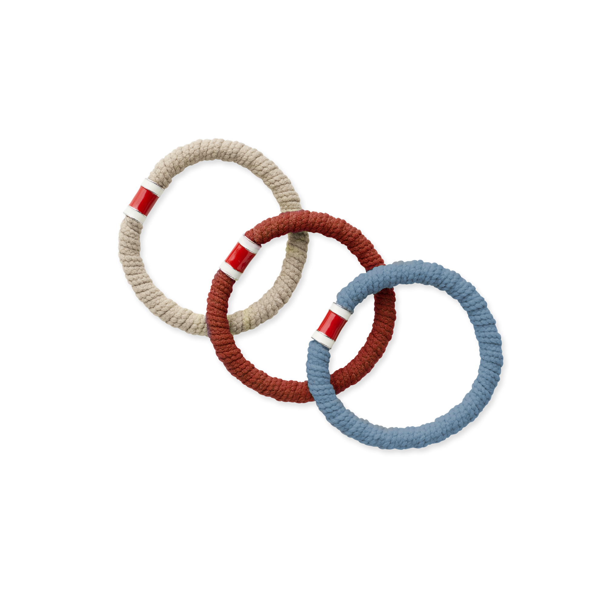 Elastic Hair Ties | Sheer Blue/Ivory/Rooibos