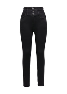 Springy Cropped Jeans | Black