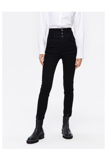 Springy Cropped Jeans | Black