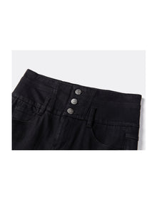 Springy Cropped Jeans | Black