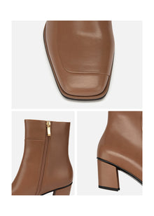 Square Toe Boots | Brown