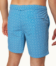 Standard Geometric Mid-Length Drawcord Swim Shorts | Tidal