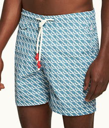 Standard Orbit Mid-Length Drawcord Swim Shorts | Wish Blue