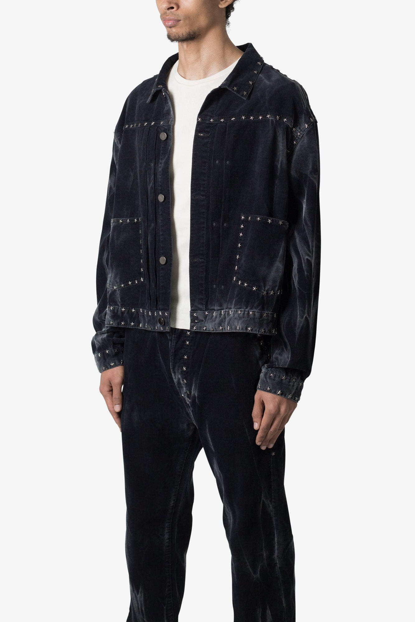 Star Studded Jacket | Washed Black