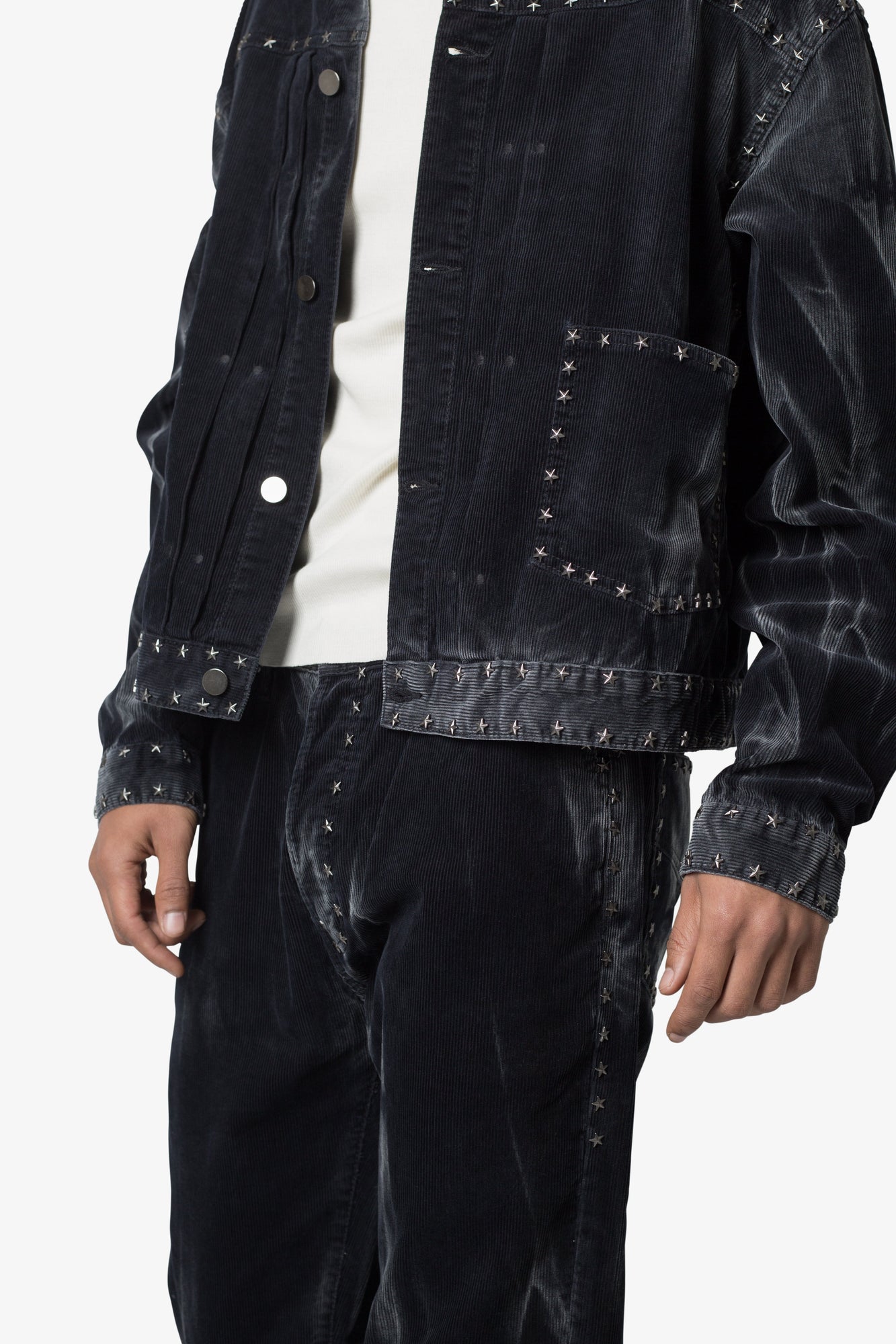 Star Studded Jacket | Washed Black