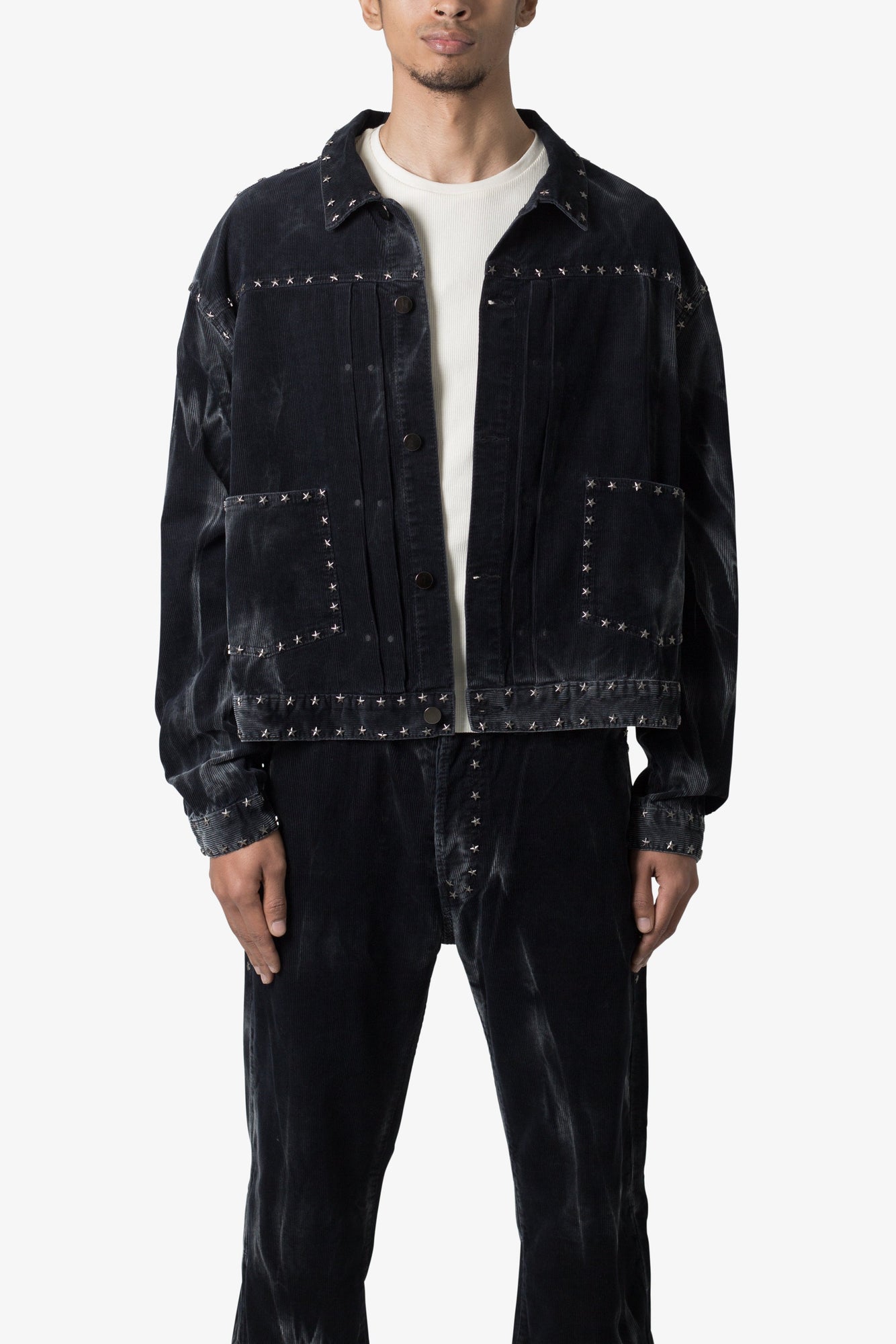 Star Studded Jacket | Washed Black