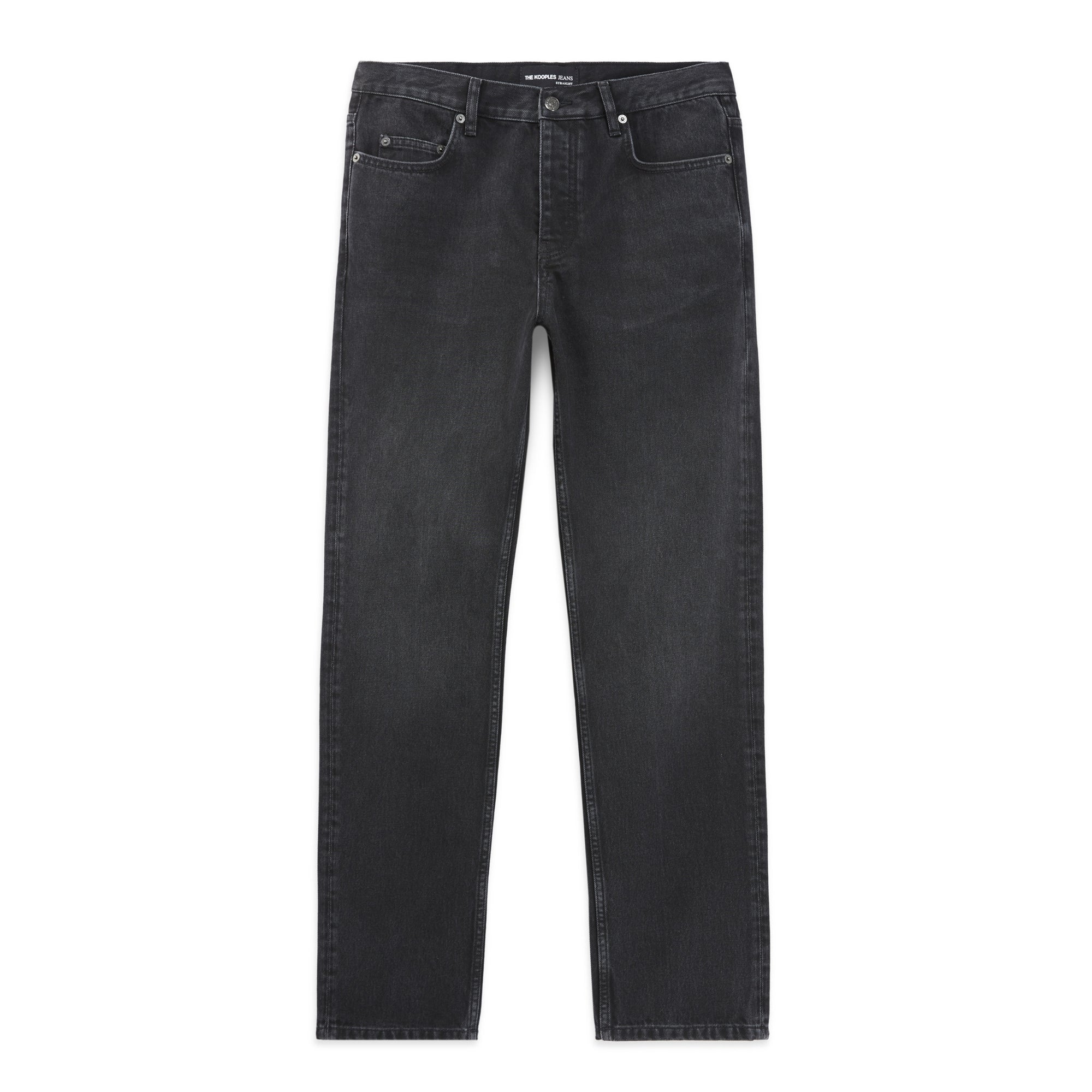 Straight-Cut Faded Retro Jeans | Men | Black Denim