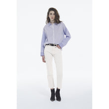 Straight-Fit Striped Formal Shirt | Women | Blue White