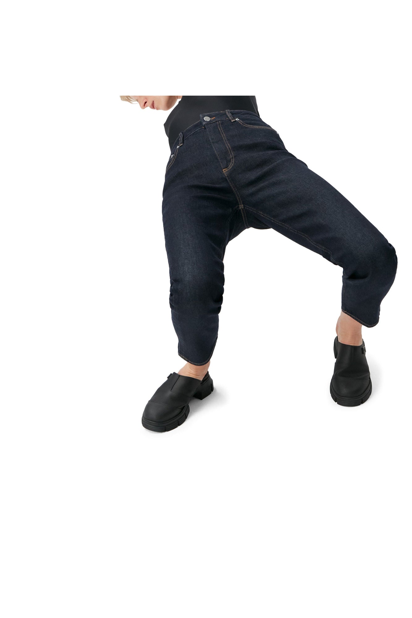Stretch Cropped Jeans | Indigo