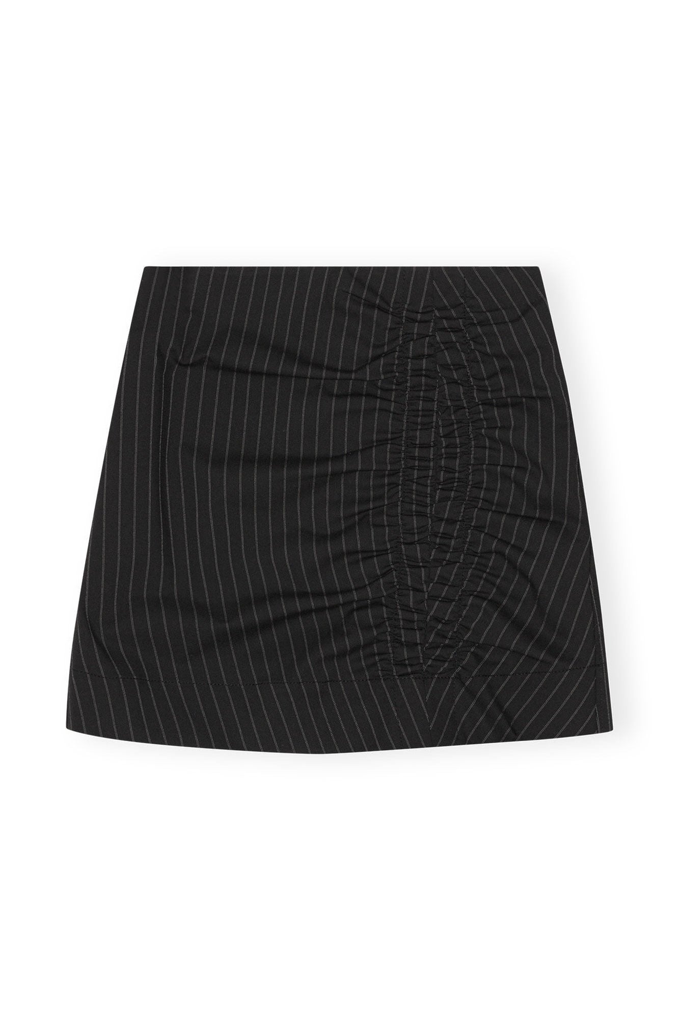 Stretch Stripe Mini Skirt | Black