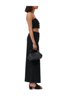 Stretch Suiting Corsage Top | Black