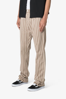 Striped Flare Pants | Brown