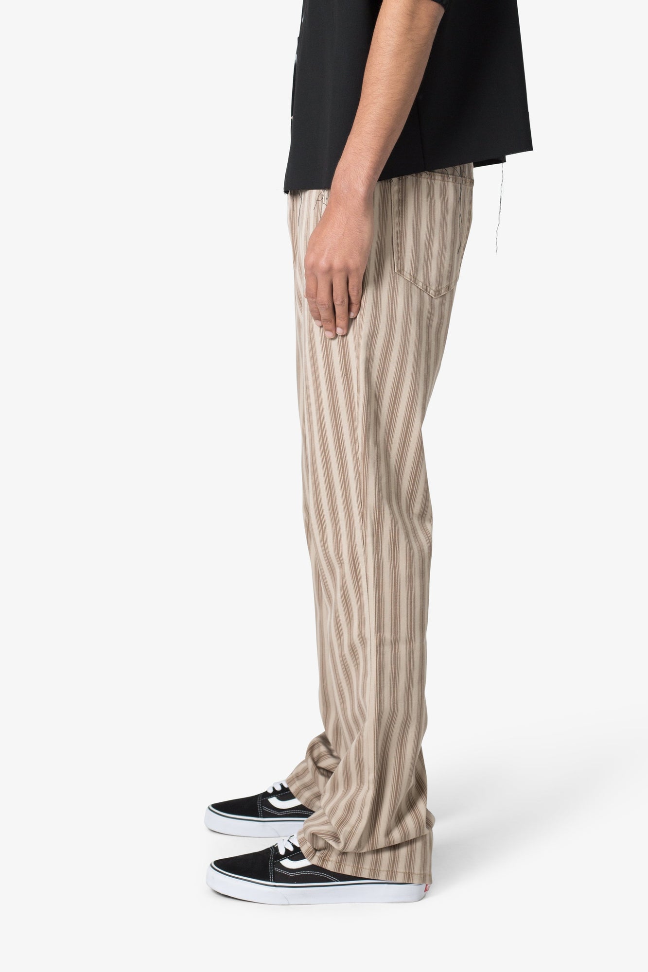 Striped Flare Pants | Brown