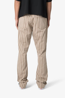 Striped Flare Pants | Brown