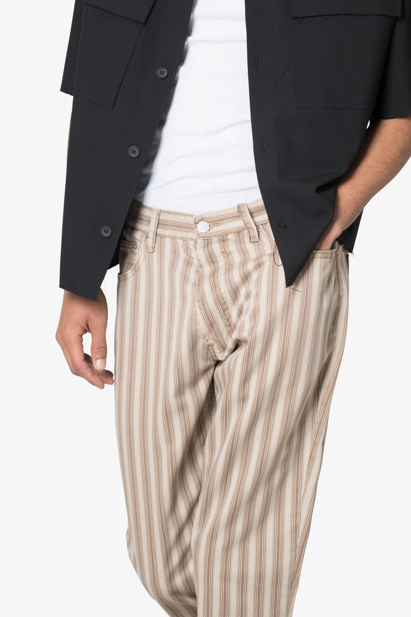 Striped Flare Pants | Brown