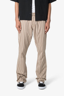 Striped Flare Pants | Brown