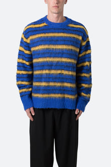Striped Mohair Sweater | Blue