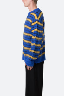 Striped Mohair Sweater | Blue