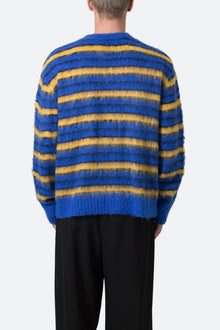 Striped Mohair Sweater | Blue