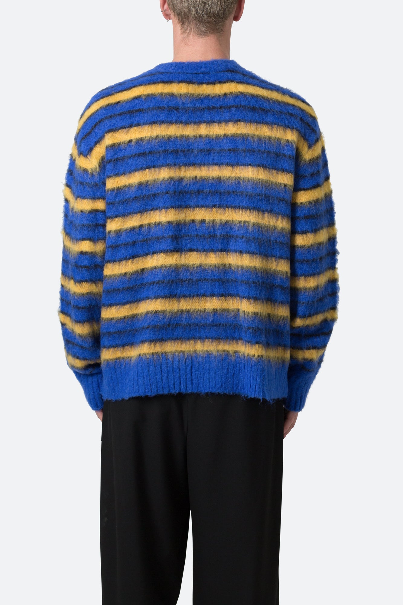 Striped Mohair Sweater | Blue