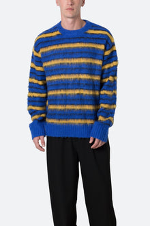 Striped Mohair Sweater | Blue