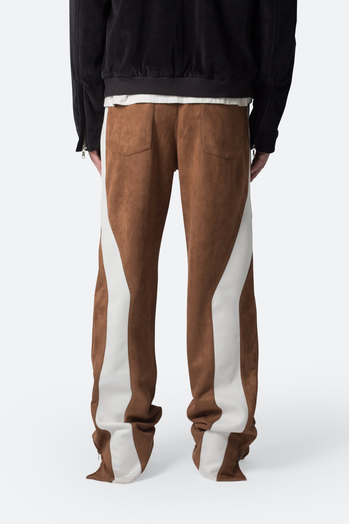 Suede Drawcord Pants | Brown